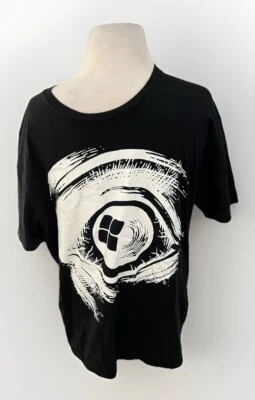 Insight Black With White Graphic Print Tee-Comfy-Casual-Size L - image 1 of 4