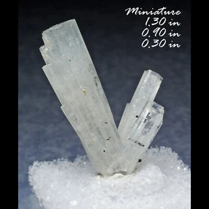 Beryl Var. Aquamarine & Black Schorl Tourmaline MINERALS CRYSTALS GEMS-THN - Picture 1 of 2