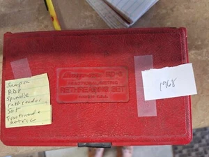Snap-On RD8 Spindle Rethreading Set Fractional & Metric 8 Piece loc1968 - Picture 1 of 3