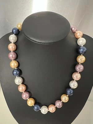 Muschelkernperlen Collier Kette multi Länge 50 cm ! Perlen ca  14 mm ! 133 - Bild 1 von 2