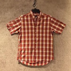 Bossini Short Sleeve Button Down Shirt Mens Size Medium Plaid - Picture 1 of 12