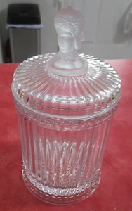 Vintage 3 Gesichter Glas Keks Keksdose Metropolitan Museum Art Imperial TOP! - Bild 1 von 5