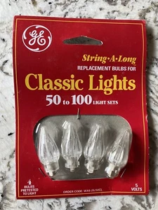 GE Replacement Bulbs String A Long Classic Lights Clear WX6-25/50 - Picture 1 of 3
