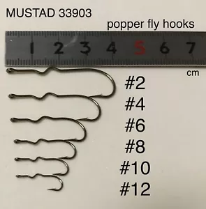 MUSTAD No.33903 #12 30p Popper Fly Ganchos Fly Tying & Popper Fly Building - Imagen 1 de 3