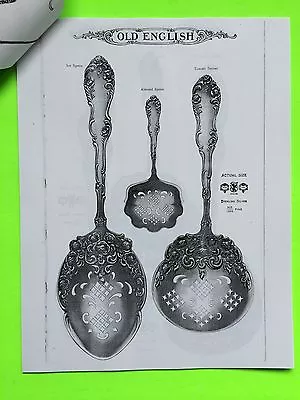 Copy Of  Towle Old English Sterling Silver Flatware Catalog 32 Pages C. 1911 • 17.19$
