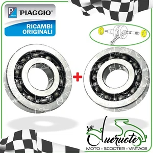KIT REVISIONE ALBERO MOTORE 2 CUSCINETTI DI BANCO PER MOTO SCOOTER 50 2T PIAGGIO - Foto 1 di 3