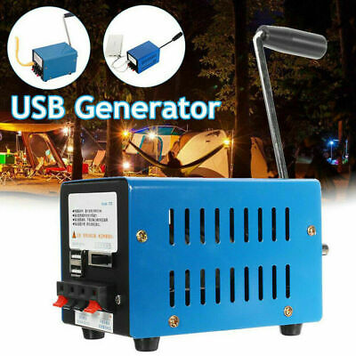 20W Hand Crank Generator Portable Emergency Power Generator Electric USB Charger • 36.99£