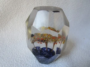 Murano Briefbeschwerer Glas Facettenschliff Blume Pilz Paperweight 507g 8,5x6cm - Bild 1 von 10