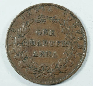Moneda India Britanica 1/4 Anna 1858 Compañia de Indias | World Coins - Picture 1 of 2