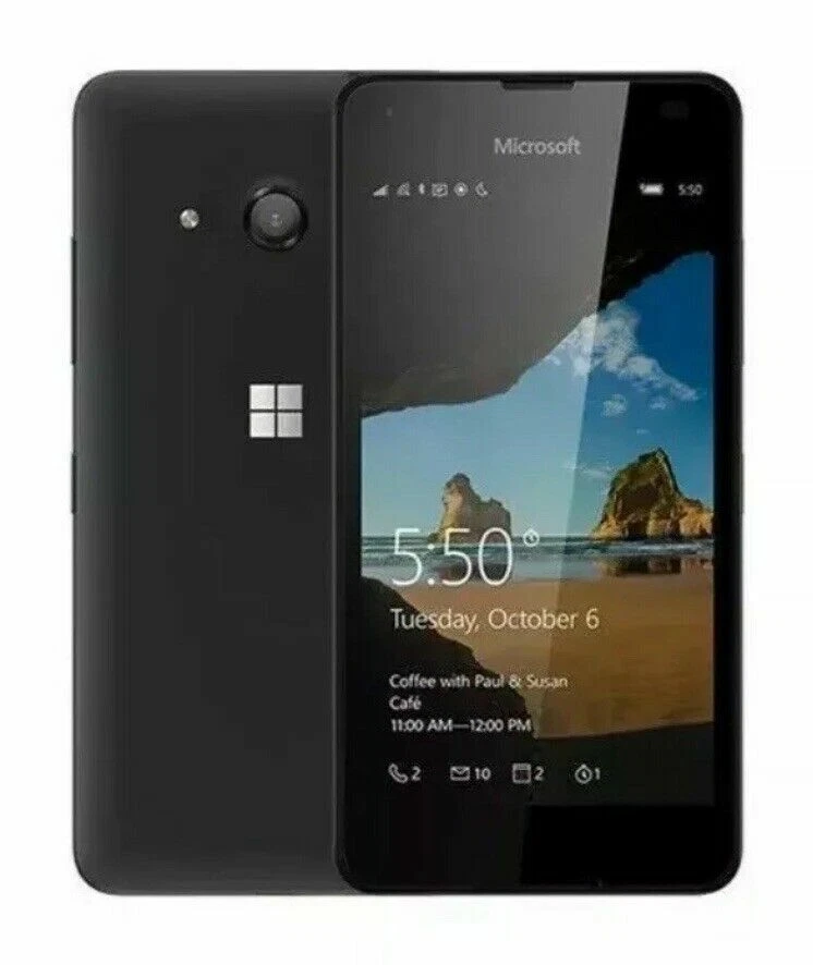 Good Condition Microsoft Lumia 550 Black EE LOCKED 4G Smartphone - Image 1 of 1