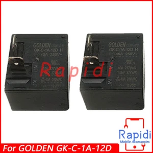 2 PCS New Power Relay Replacemnet For GOLDEN GK-C-1A-12D 12VDC 4Pins 40A 277VAC - Picture 1 of 4