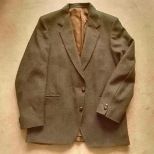 MAGEE Men's Brown Speckled Blazer 42R Pure New Wool Tweed Smart Casual Jacket - Picture 1 of 7