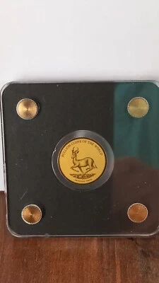 Gold, Goldmünze 999er Gold 1/500 oz, Springbock, in Kapsel, Limitierung 50000 - Bild 1 von 4