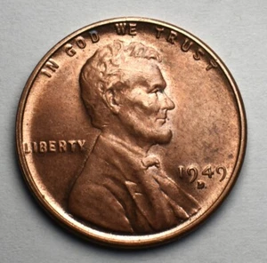 1949 D Penny Error Red Mint State Multi Error Double Die, Cracks Collar Filled D - Picture 1 of 24