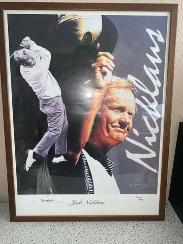 Jack Nicklaus Numbered #1003/1963 Lithograph Poster Autographed by Tim Cortes Cover