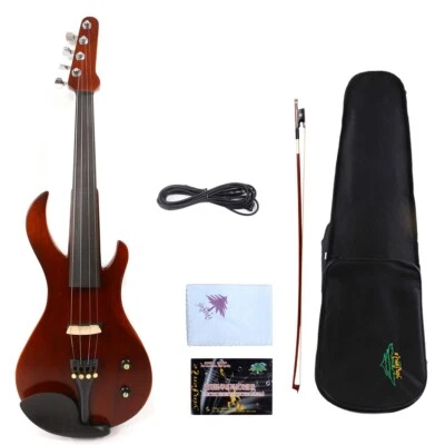4 String Electric Violin 4/4 Solid Wood Ebony Fittings Guitar Shape Violin - Image 1 of 4