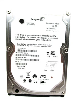 Seagate Momentus 7200.1 100GB ST910021AS SATA 9S3014-502 LaptopHardDrive TESTED - Image 1 of 2