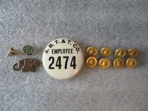 SOUTHERN BELL TELEPHONE & TELEGRAPH EMPLOYEE BADGE+BELL SYSTEM SERVICE 5-20 YR - Picture 1 of 20