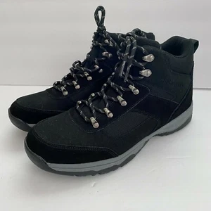 Rockport Herren Stiefel 10,5 Wander Wildleder Leder Schwarz Schnürung Gepolstert Dickinson Neu - Bild 1 von 6