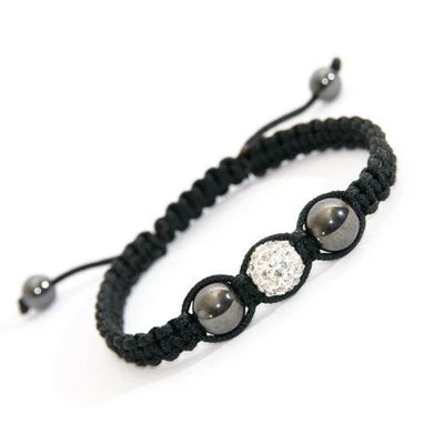 Белый кристалл подвеска гематит бисер серфер браслет повязка на запястье и подарки для женщин - Изображение 1 из 3