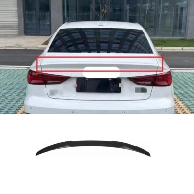 FOR 2014-2020 AUDI A3 S3 RS3 SEDAN 8V HIGHKICK V STYLE GLOSS BLACK TRUNK SPOILER Foto 1 de 4