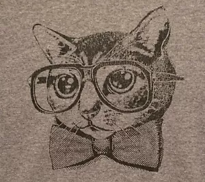 T-shirt maglietta MED "Nerdy Cat" - Foto 1 di 2
