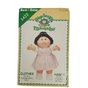 1985 Butterick 5422 Cabbage Patch Kids Clothes Sewing Pattern Neatly Cut - Picture 1 of 6