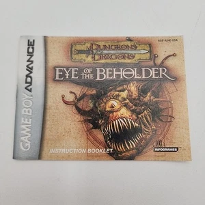 Dungeons and Dragons, Eye of the Beholder - NUR HANDBUCH, Nintendo GBA (ohne Spiel) - Bild 1 von 2