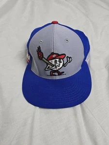 Cappello berretto Omaha SlumpBuster aderente giovane piccolo blu grigio baseball tripla corona - Foto 1 di 6