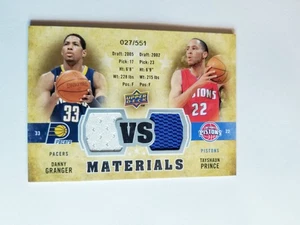 CAMISETA DOBLE GRANGER PRINCE 2009-10 CUBIERTA SUPERIOR VS MATERIALES #27/551 USADA EN JUEGO - Imagen 1 de 4