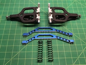 Tmaxx 4910 Integy front aluminum bulkheads with black RPM arms extras Emaxx 3906 - Picture 1 of 11
