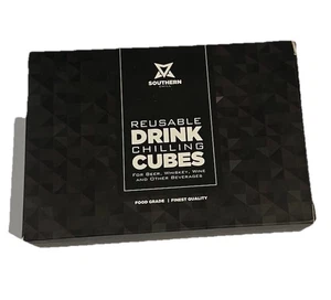 Southern Chill Mehrweg Getränk Kühlung Metall Würfel Silber für Bier Wein Schnaps - Bild 1 von 3