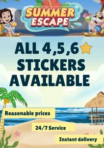 ALL 4 STAR 5 STAR 6 STAR STICKERS AVAILABLE WITH CHEAPER AND SUPERFAST SENDING - Picture 1 of 1