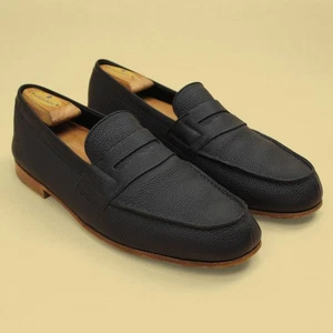 J.M. Weston schwarz Kiesel genarbtes Leder Le Moc Penny Halbschuhe UK 8,5 US 9,5 Frankreich - Bild 1 von 8