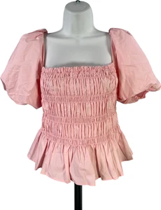 ASTR Damen Bluse rosa Savina gesmoktes Mieder Puffärmel - M - Bild 1 von 4
