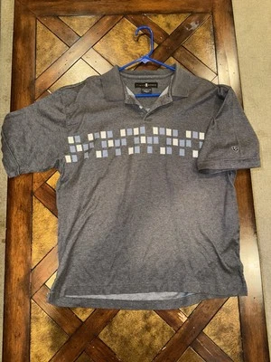 Camisa Tiger Woods Para Hombre Talla Grande Gris Gráfico Golf Polo Activo Nike Swoosh De Colección Foto 1 de 4