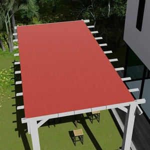 Cubierta de toldo cubierta a prueba de rayos UV parasol de borde recto rojo de 8-15 pies - Imagen 1 de 7