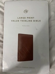 ESV Large Print Thin line Bible TruTone Camel ESV New - Bild 1 von 4