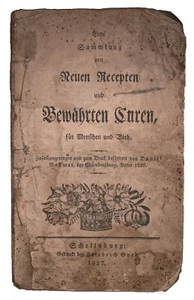 1827, 1st, PA GERMAN, MEDICAL BOOK, CURES FOR HUMANS & LIVESTOCK, DANIEL BALLMER - Picture 1 of 8
