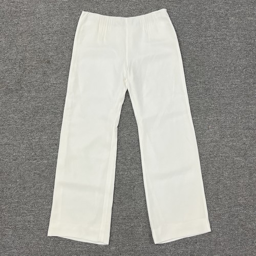 Valentino pantaloni abito donna 8 pantaloni crema cerniera laterale
