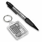 Pen & Keyring (Rectangle) - BW - Foreign Greeting Languages Student #35706