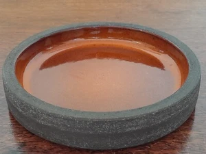 Lehmann Pottery Denmark 1960s Orange Glazed Shallow Bowl - D: 16 cm - Picture 1 of 19