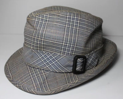 1970s Vintage Stetson Fedora Hat Stetson Plaid Fedora Hat Dress Hat Size 7 (56) - Image 1 of 4