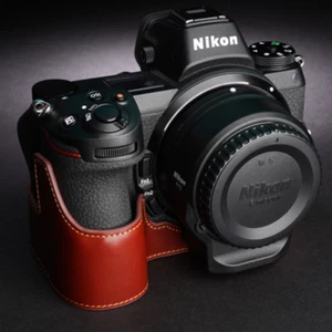 Handmade Genuine Leather Camera Half Cover Case Bag For Nikon Z6ii Z7ii Z5 Z6 Z7 - Picture 1 of 28