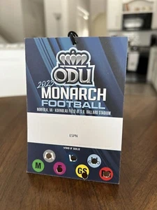 2023 Old Dominion Monarchs Football ESPN Media Credential - Picture 1 of 2