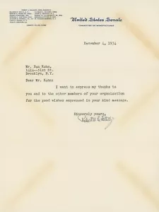 Robert La Follette Jr- TLS de 1934 - Imagen 1 de 1