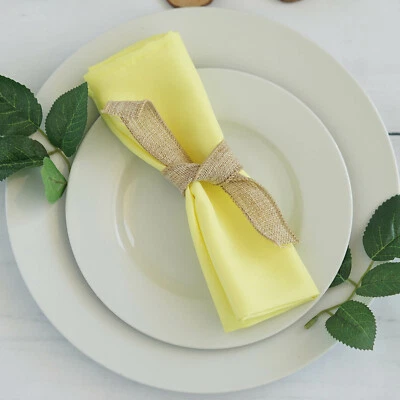 100 pcs 17" Polyester Napkins Wedding Table Top Supply Wholesale Decorations - Image 1 of 4