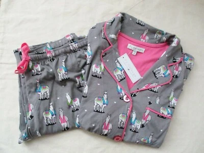 Conjunto de pijama tejido Pj Salvage LLAMAS TOP Y pantalones talla: pequeño PLATEADO/multi nuevo con etiquetas  Foto 1 de 4