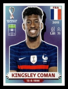 Pegatina Mundial Qatar Panini 2022 #FRA-17 Kingsley Coman Francia - Imagen 1 de 2
