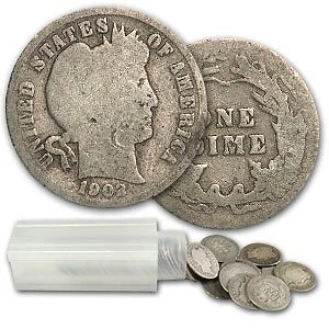 Barber Dimes 1892-1916 (50 Count Roll) - Average Circulated Cover